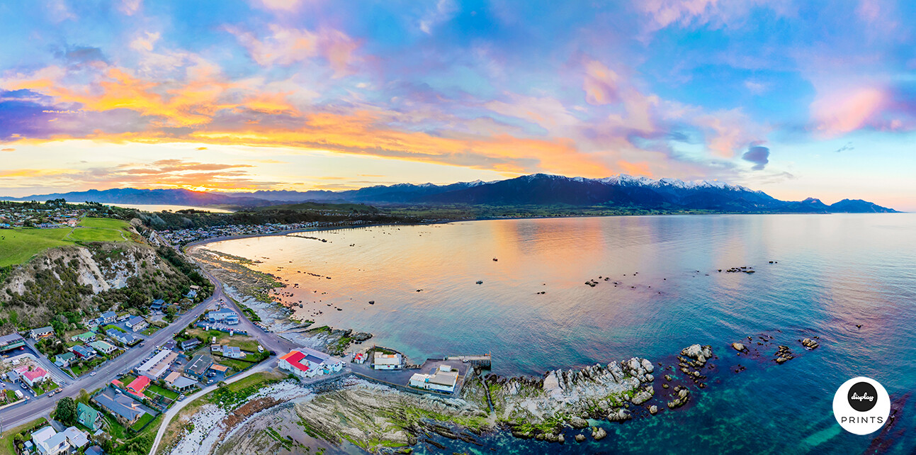 Panoramic view of Kaikoura New Zealand (175 image stitch)