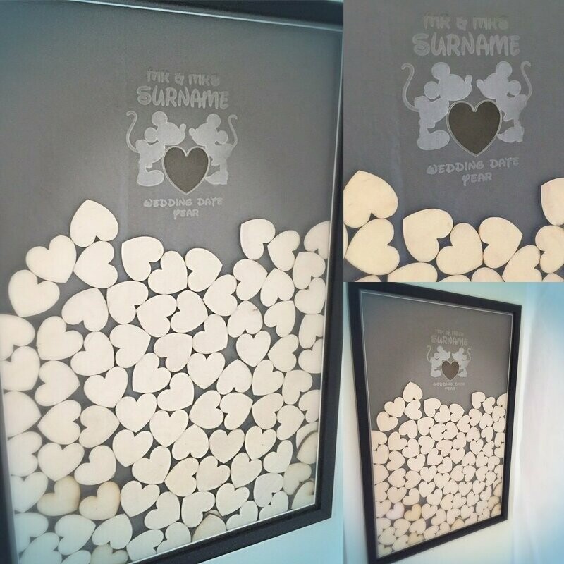 Disney Couple Drop Box Heart Outline - 42cm x 59.4cm (A2)