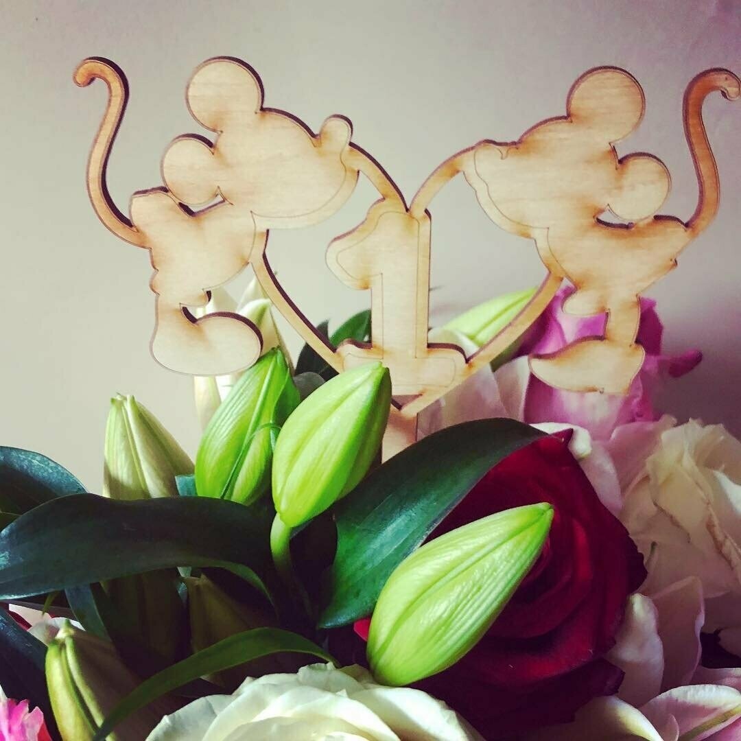 Tall Mickey and Minnie Table Numbers for Central Flower Displays