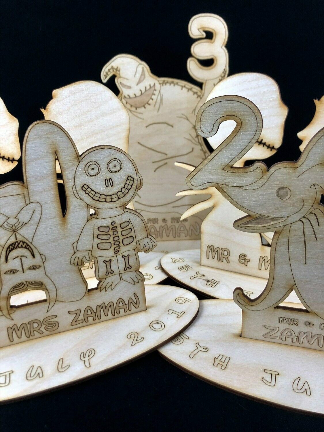 Nightmare Before Christmas Table Numbers