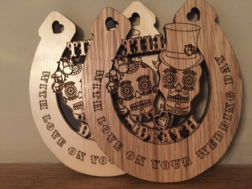 A Day of the Dead Alternative Wedding Horse Shoe