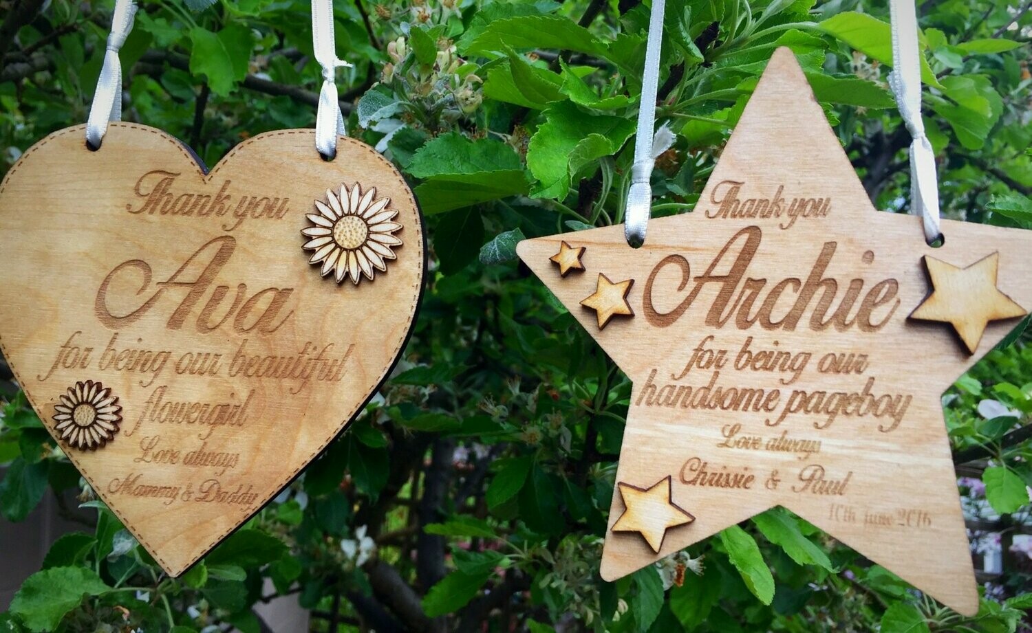 Paige Boy and Flower Girl Gifts Star Plaque