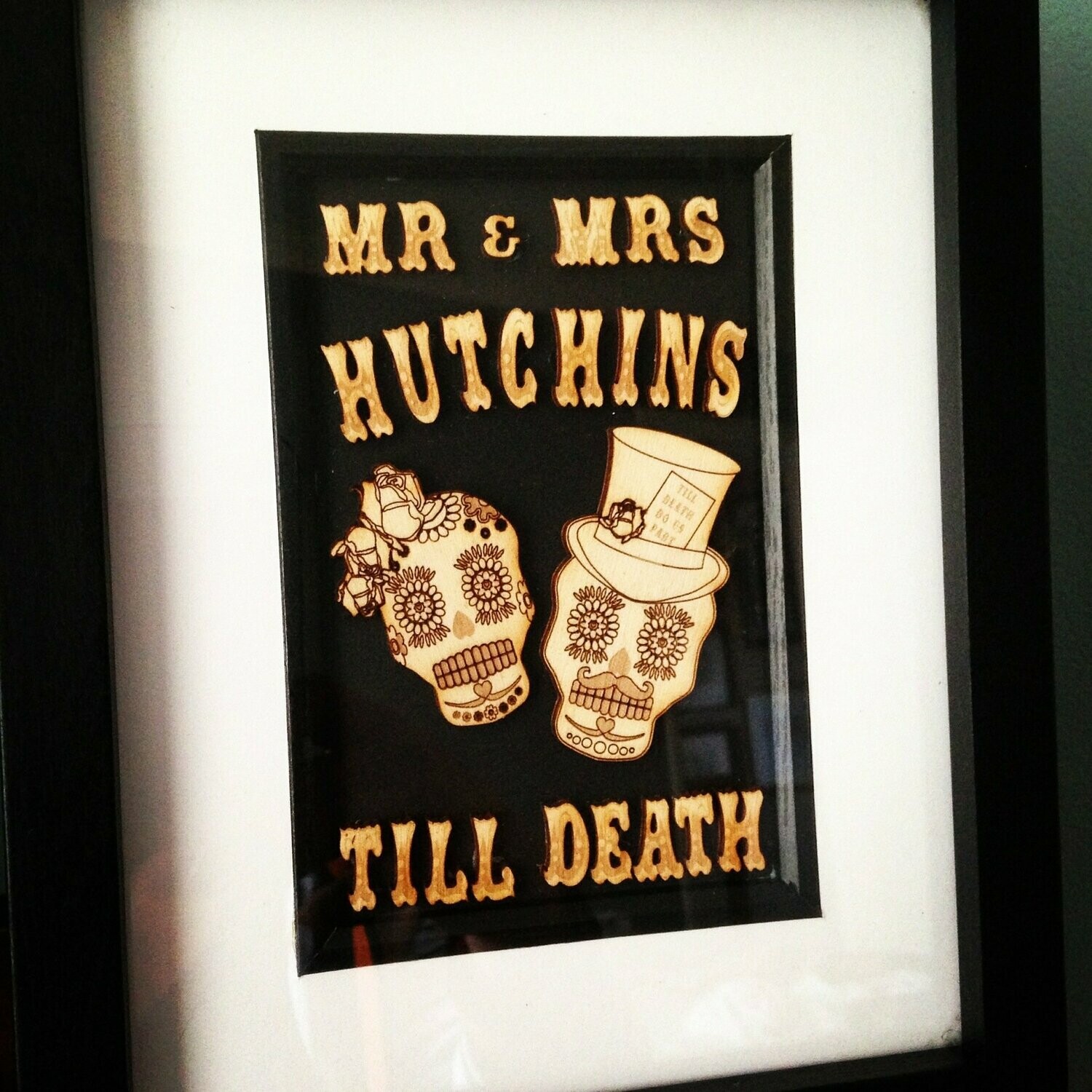"Til Death" Day of the Dead Keepsake Frame
