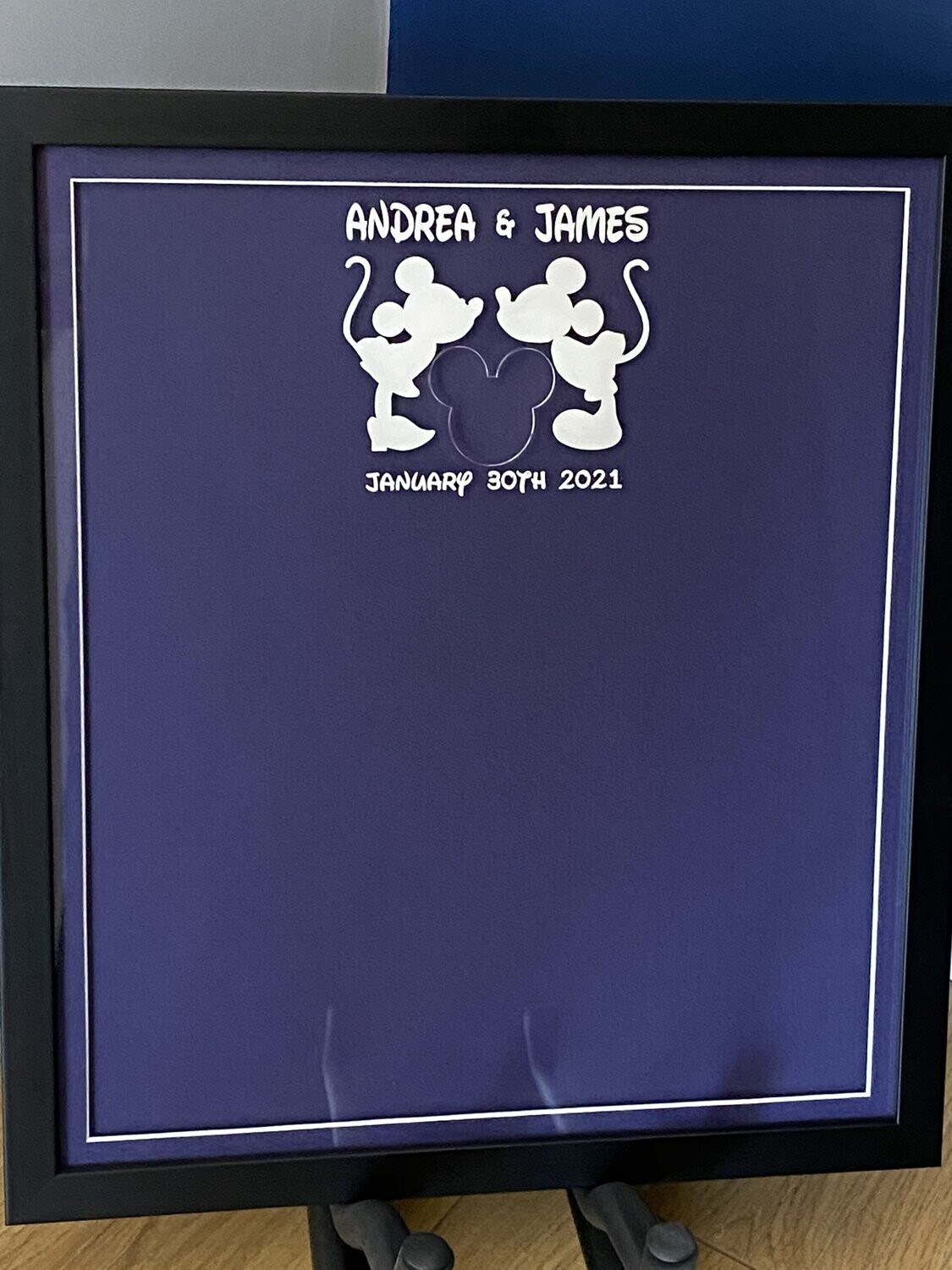 Disney Couple Drop Box with Mickey Mouse Head Outline - 40cm x 45cm