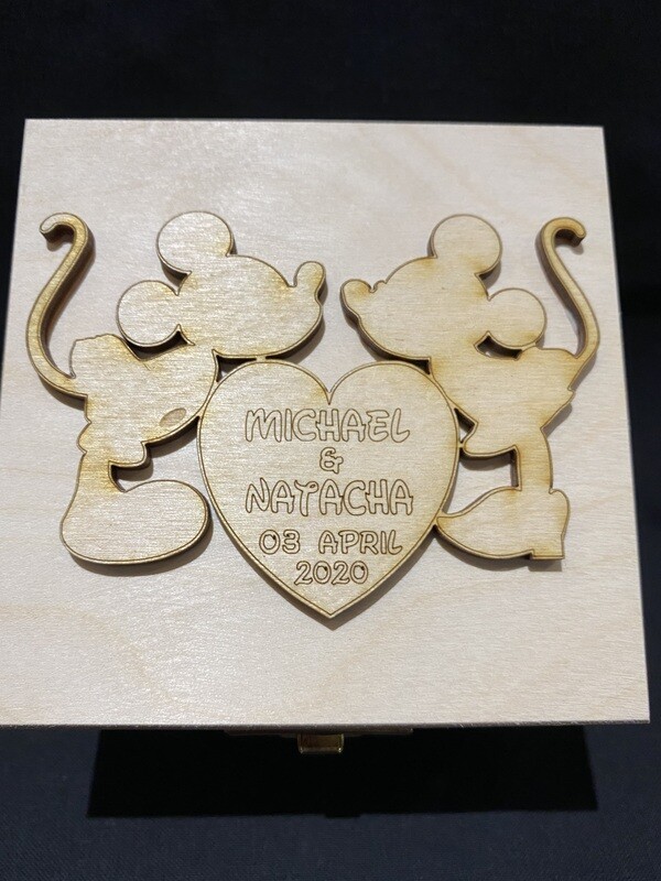 Disney Mickey and Minnie Wedding Ring Box