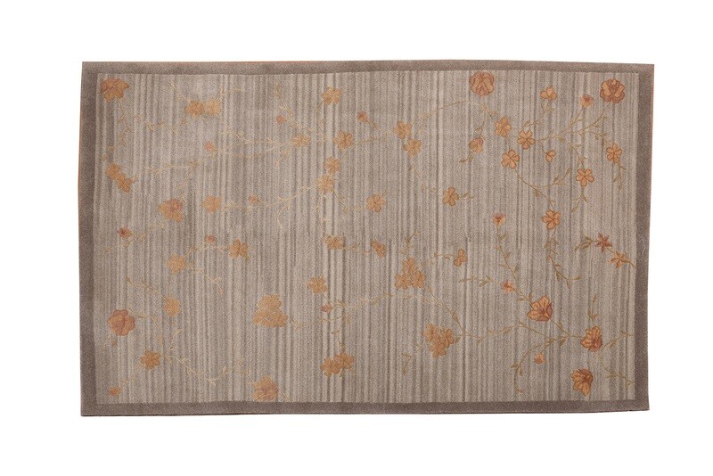 Tappeto Tibetano in lana con inserti in seta,  annodato a mano 153x244cm