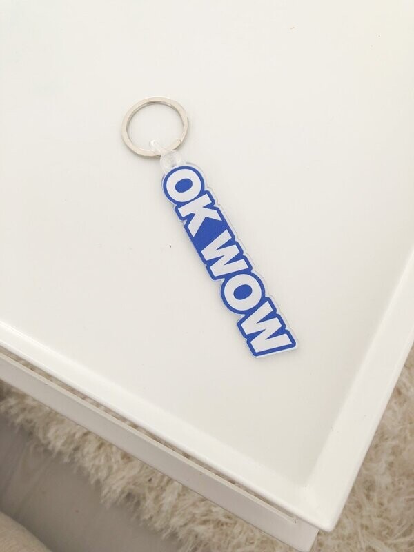 "OK WOW" Key Chain