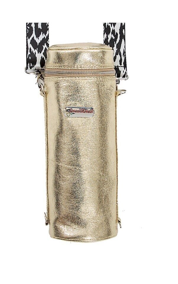 Tasche / Bottle bag / glitter / leo gold