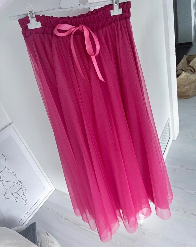 Tüllrock knöchellang in pink