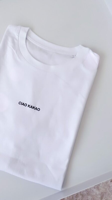 Shirt in  weiß  mit  "CIAO KAKAO"