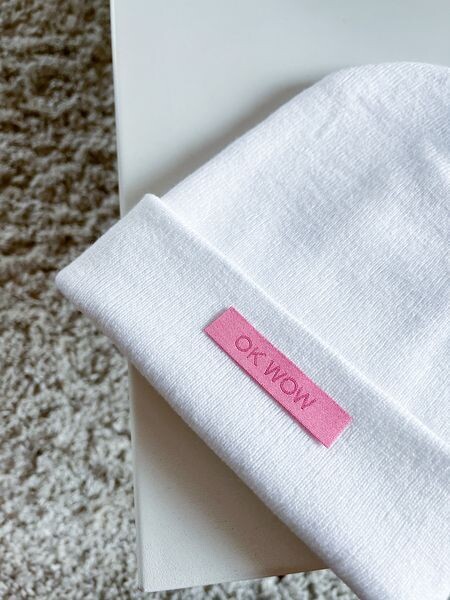 Beanie "OK WOW" rosa/pink
