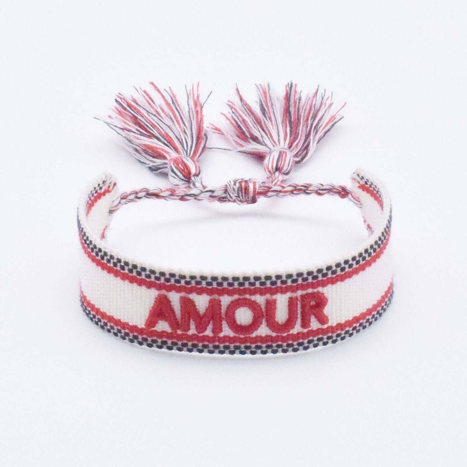CANVAS Armband "AMOUR" rot