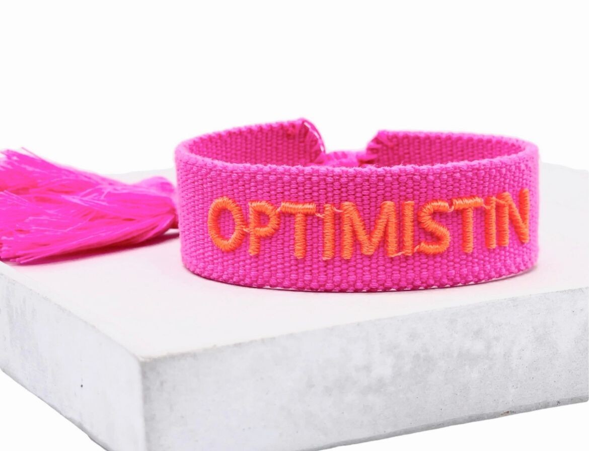 CANVAS Armband "Optimistin"