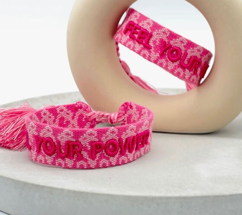 CANVAS Armband "Feel your power"