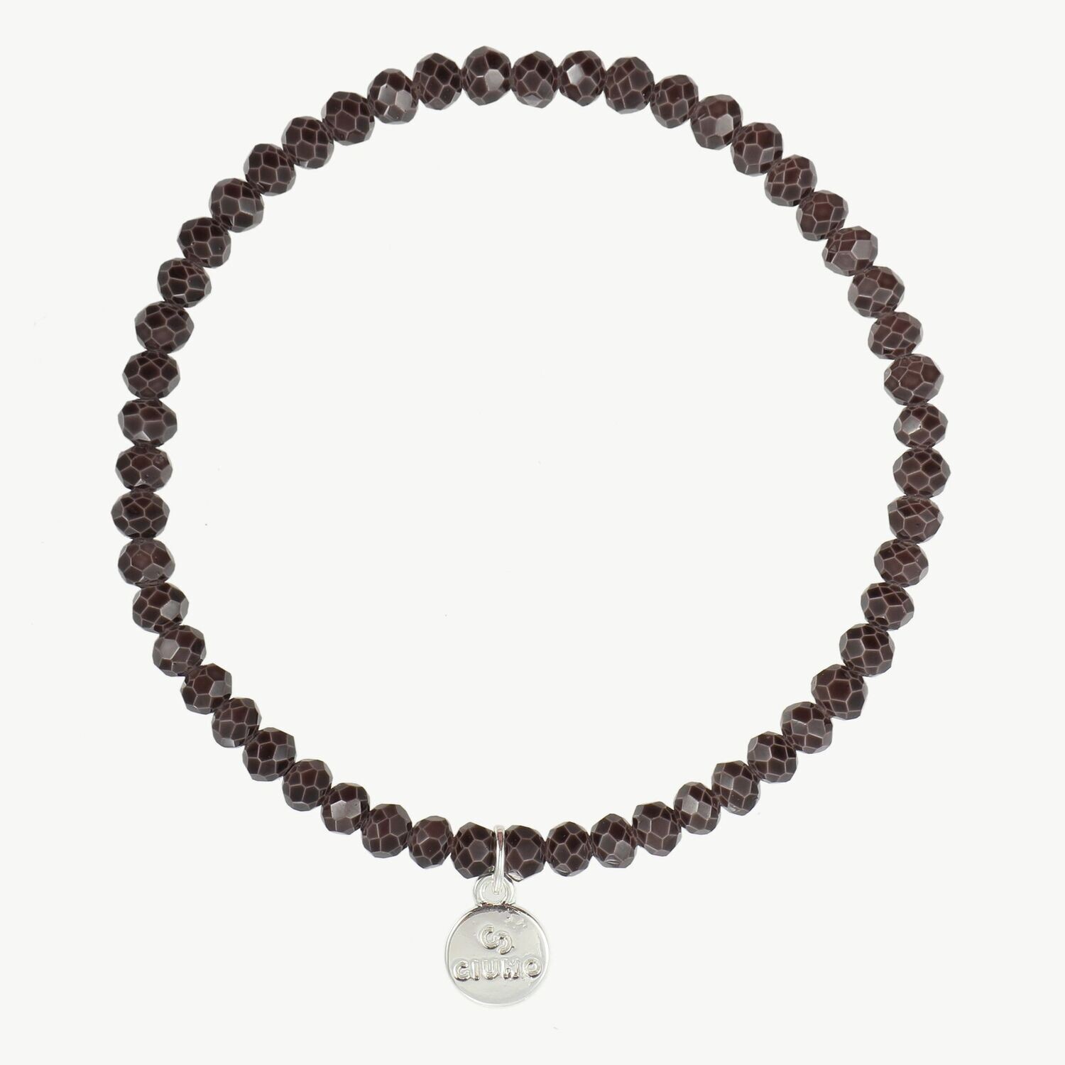 Armband mit runden Glasperlen 4mm schwarz
