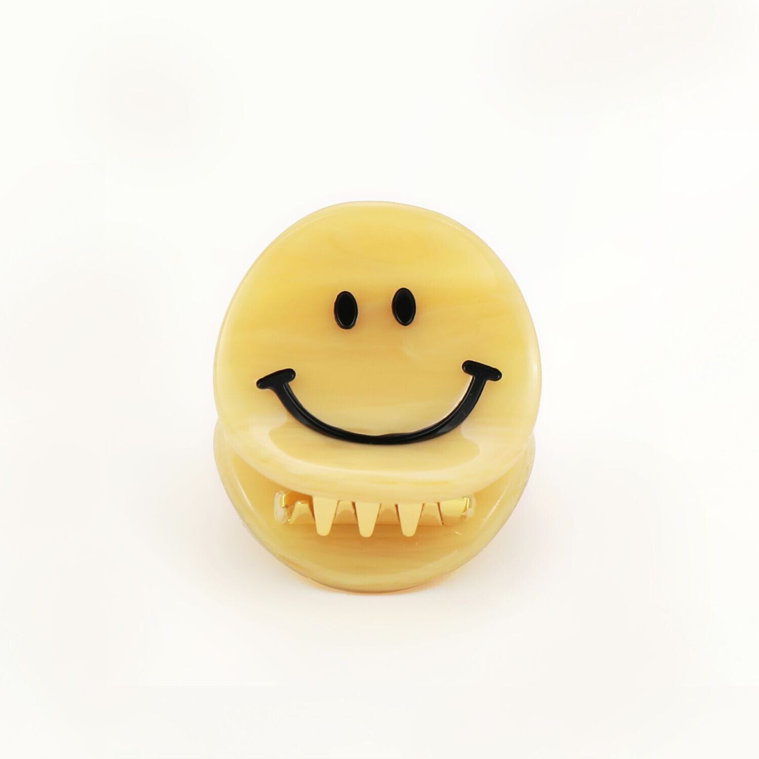 Haarklammer Smiley gelb