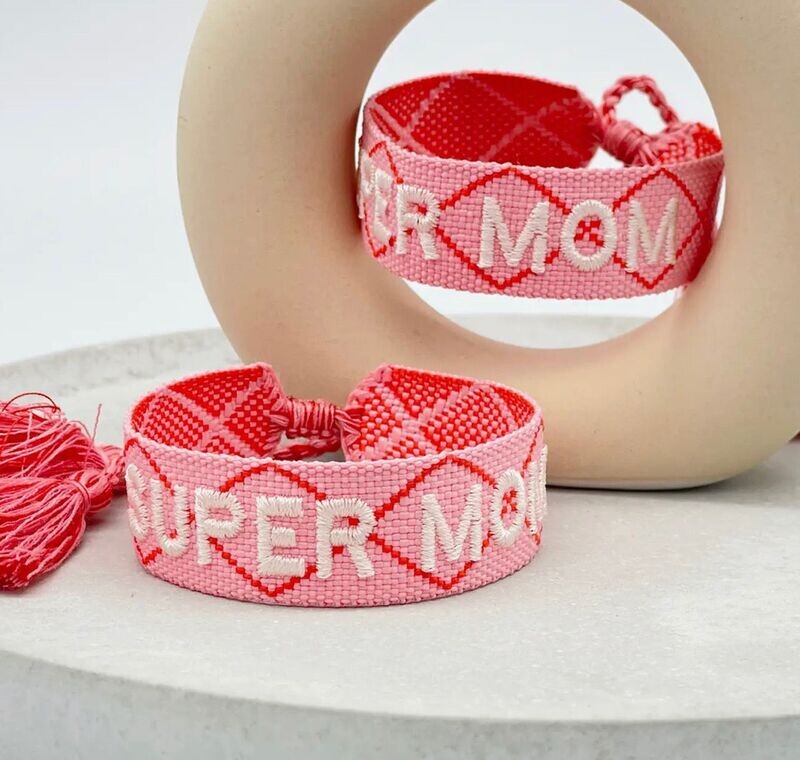 CANVAS Armband "SUPER MOM"