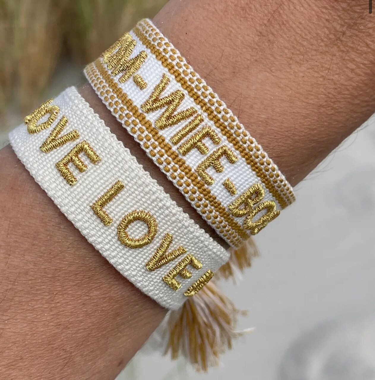 CANVAS Armband " MOM WIFE BOSS"