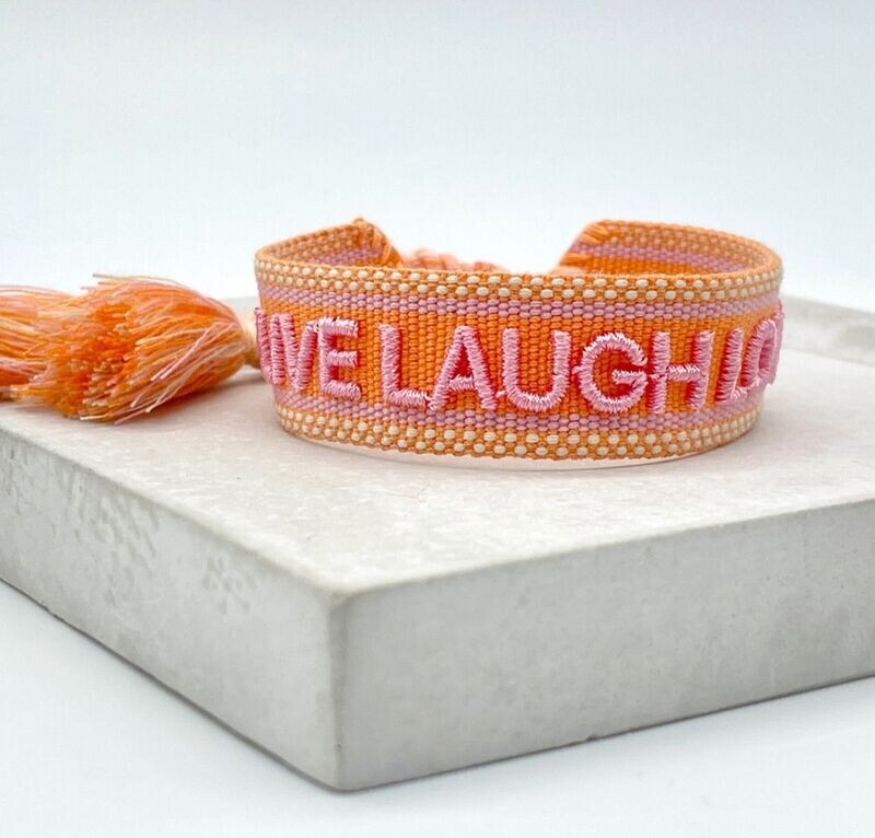 CANVAS Armband "LIVE LAUGH LOVE"