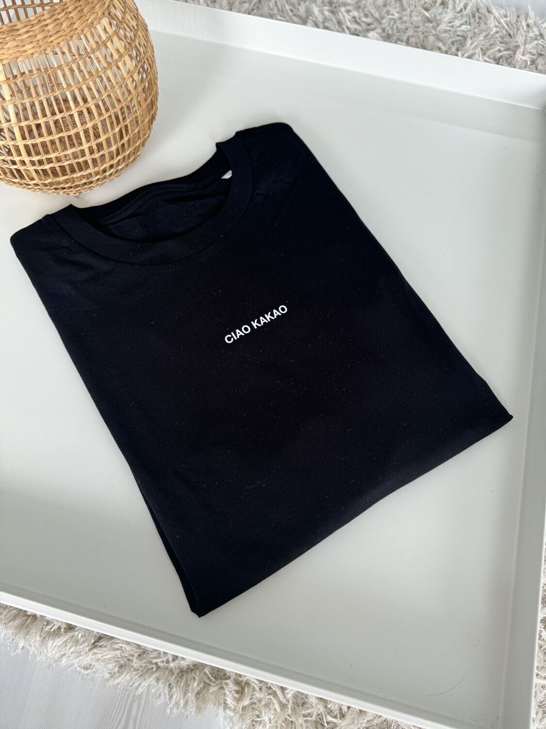 Shirt in  schwarz  mit  "CIAO KAKAO"