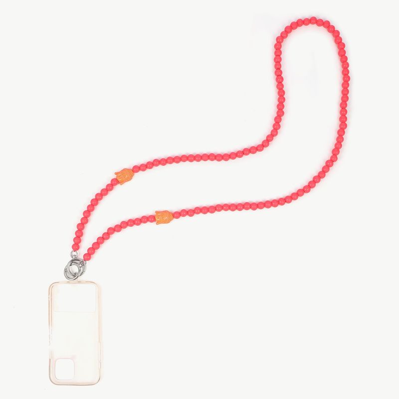 Handykette Buddha pink / orange