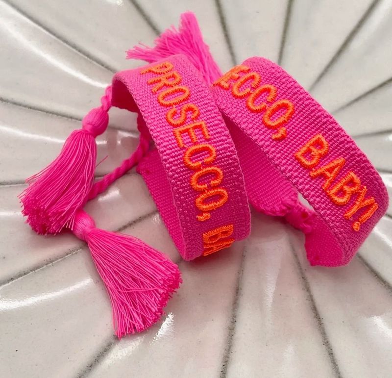 CANVAS Armband "Proesecco, Baby"