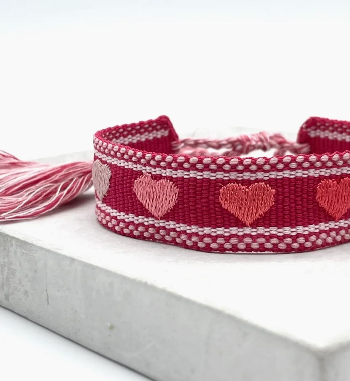 CANVAS Armband "Herzchen" rot