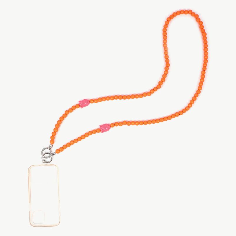 Handykette Buddha orange / pink