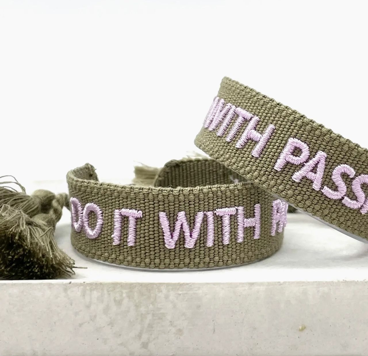 CANVAS Armband "Do it with passion"