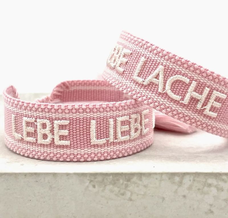 CANVAS Armband "Lebe, Liebe, Lache"