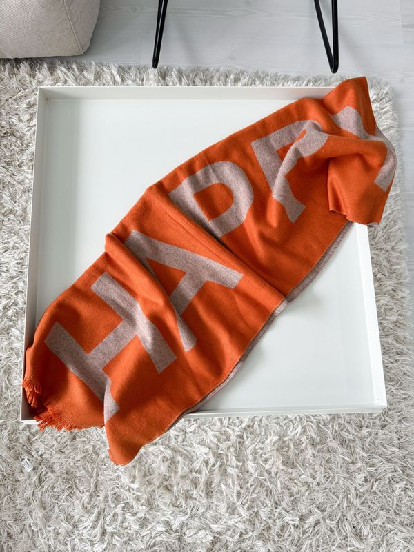 Schal "HAPPY  - LOVE " orange