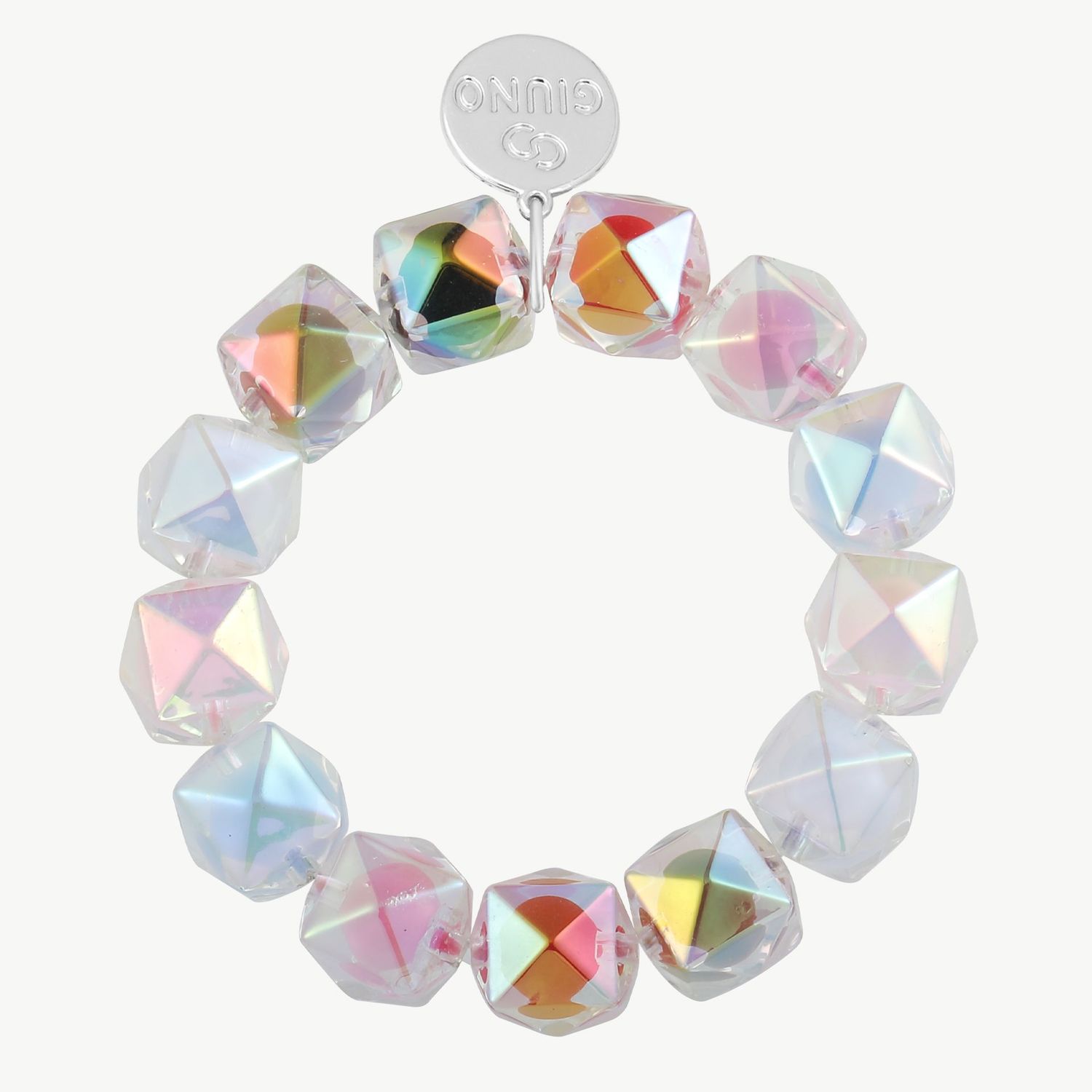 Elastisches Armband Acryl / Kupfer in bunt