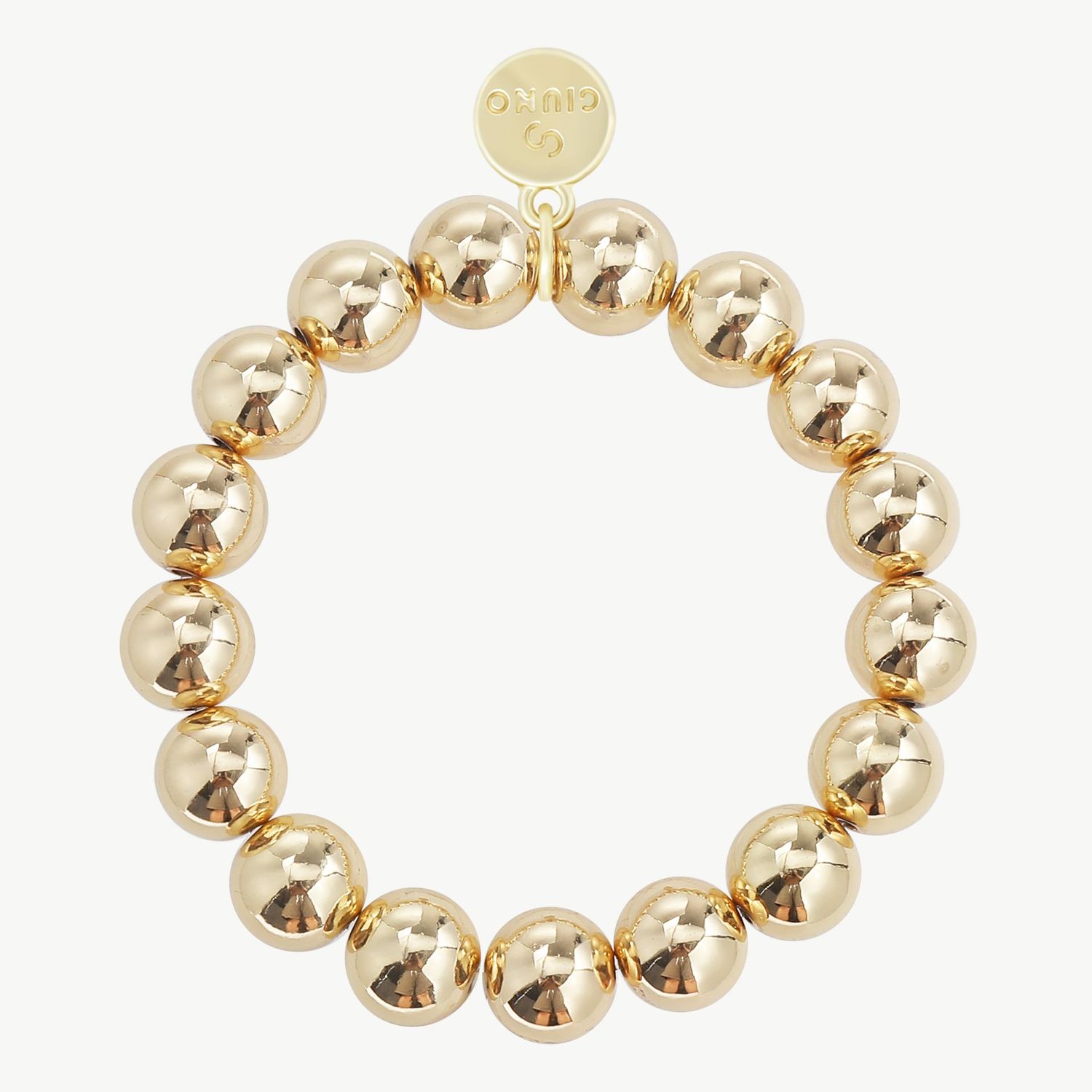 Armband Perlen gold big