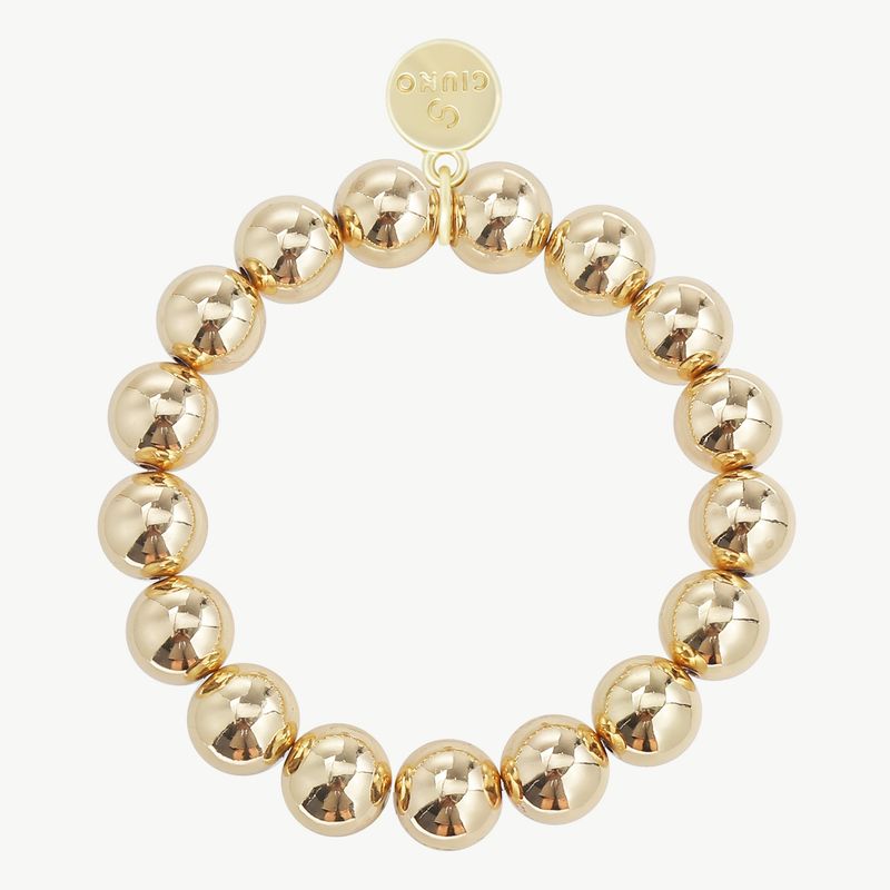 Armband Perlen gold big