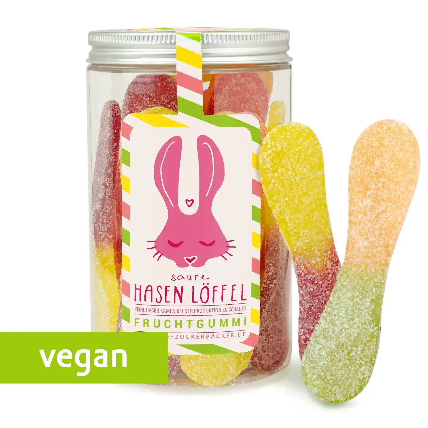 Naschdose Hasen Löffel Saure Fruchtgummi Geschenkdose
