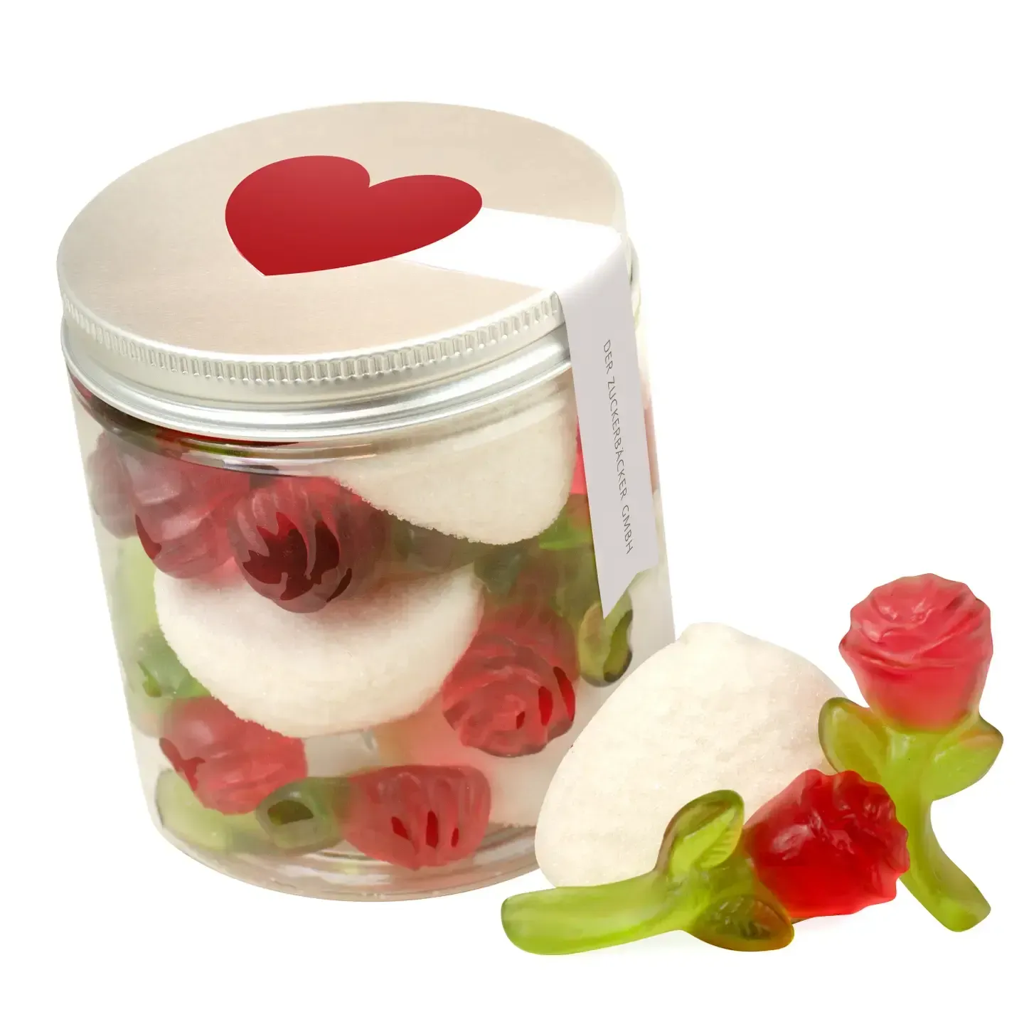 Rosen in der Naschdose Süßigkeiten Geschenkdose Liebe