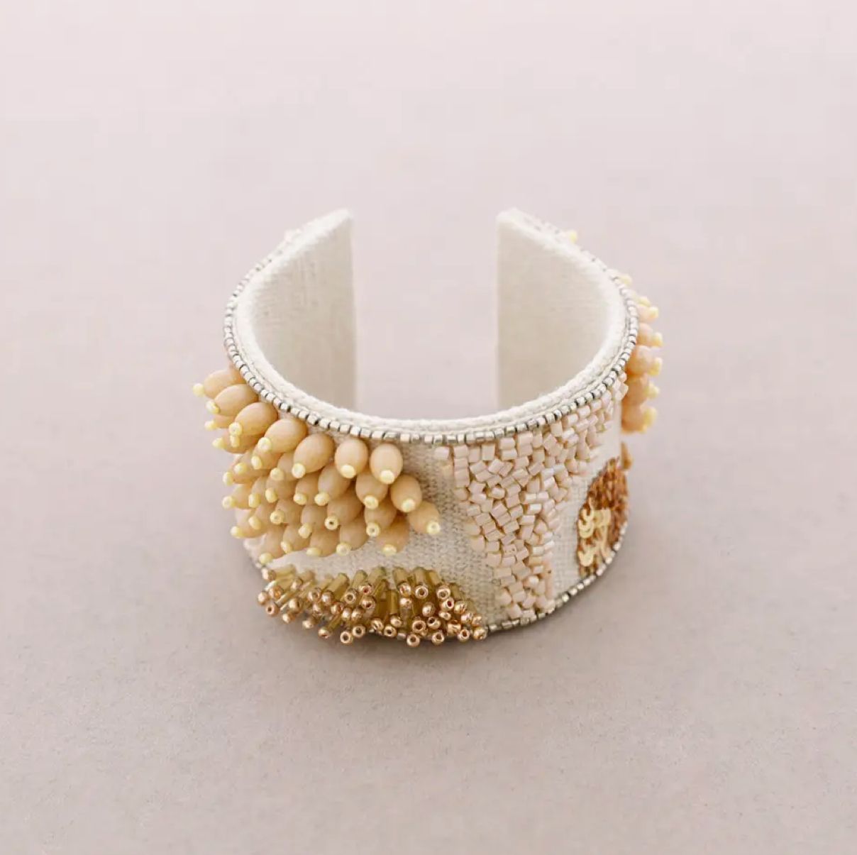 Armreif verstellbar creme