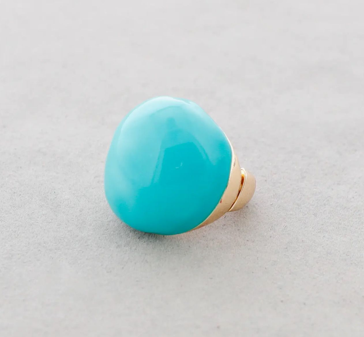 Ring Emaille türkis verstellbar