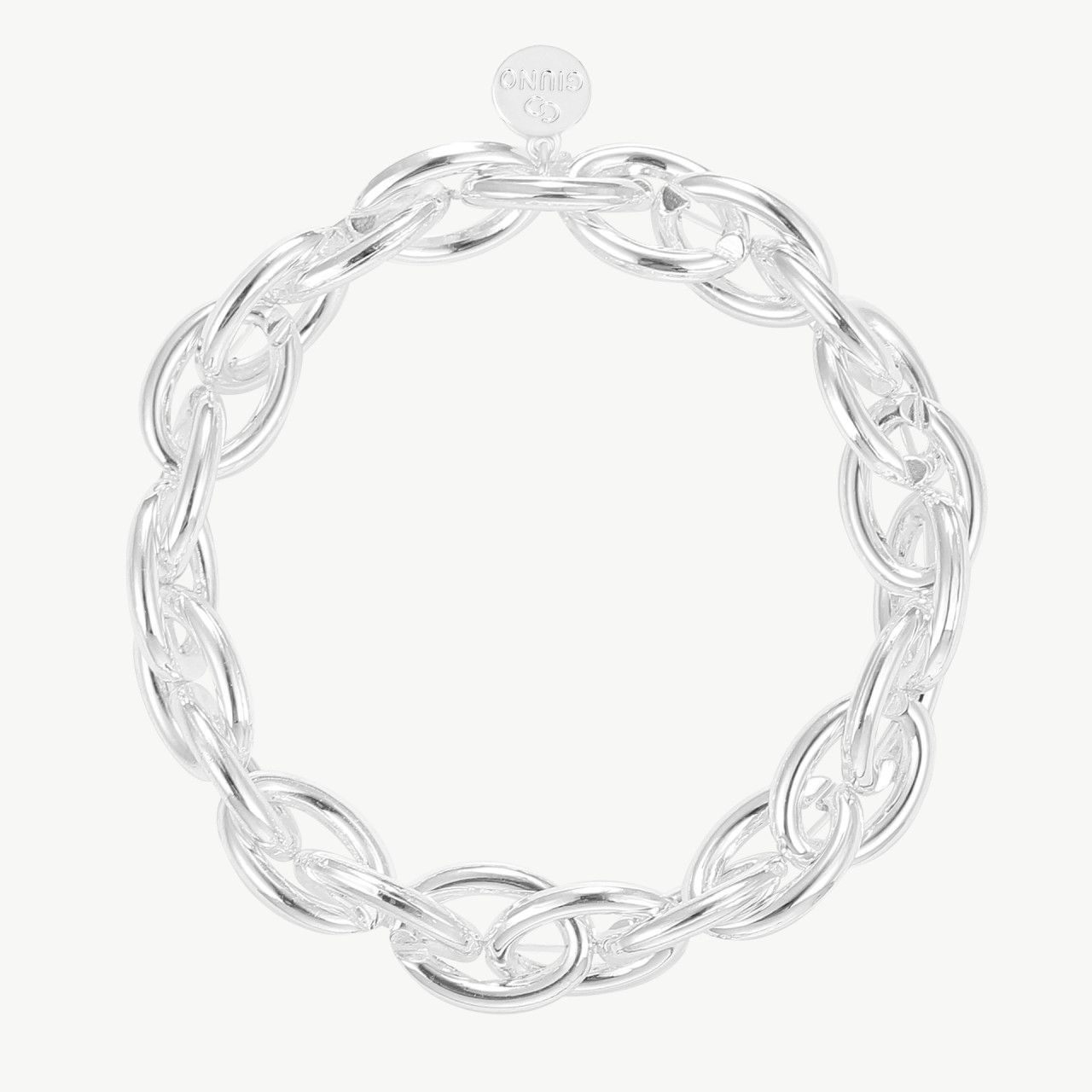 Elastisches Armband aus Acryl silber