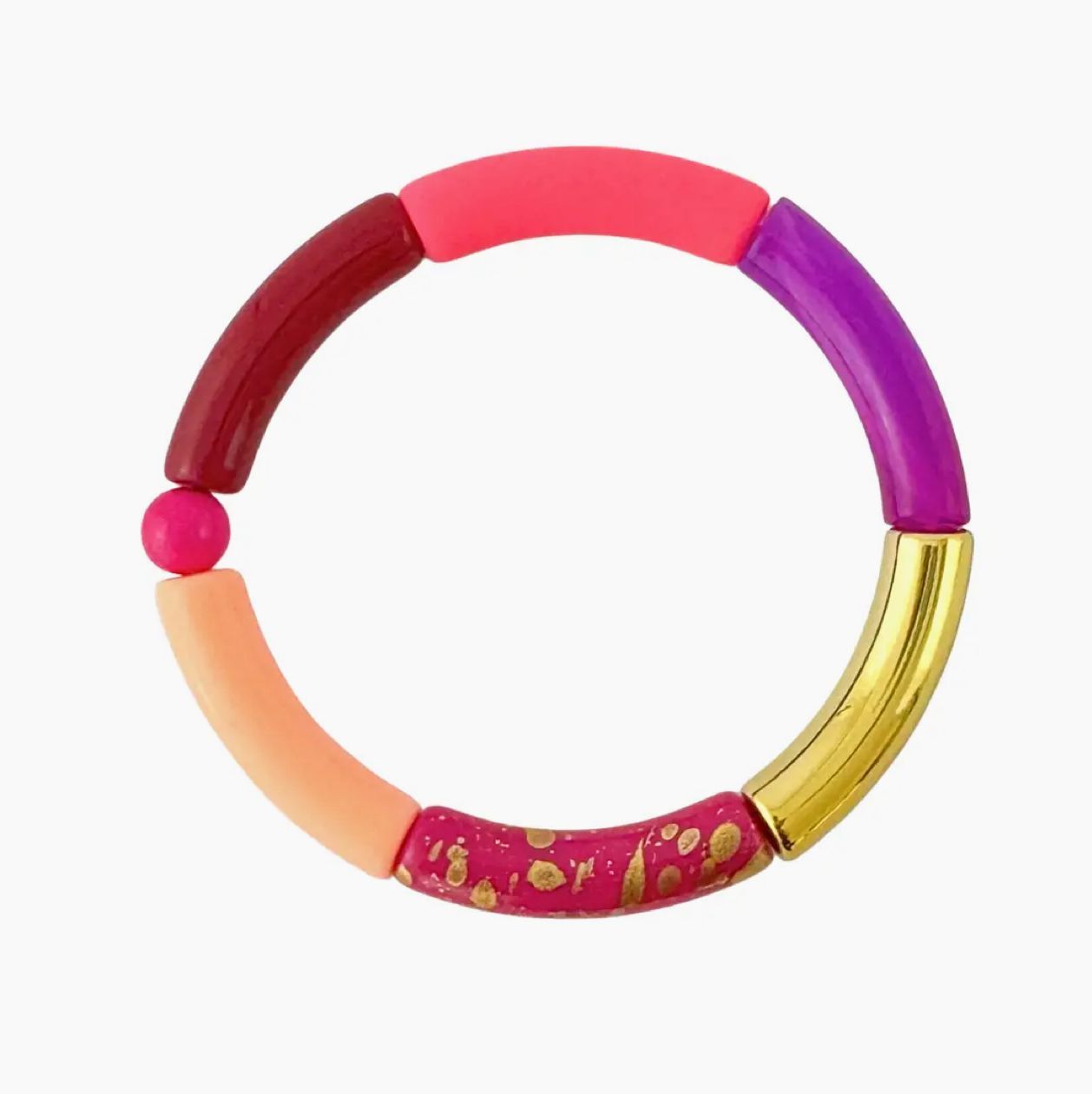 Armband Tubos pink/gold
