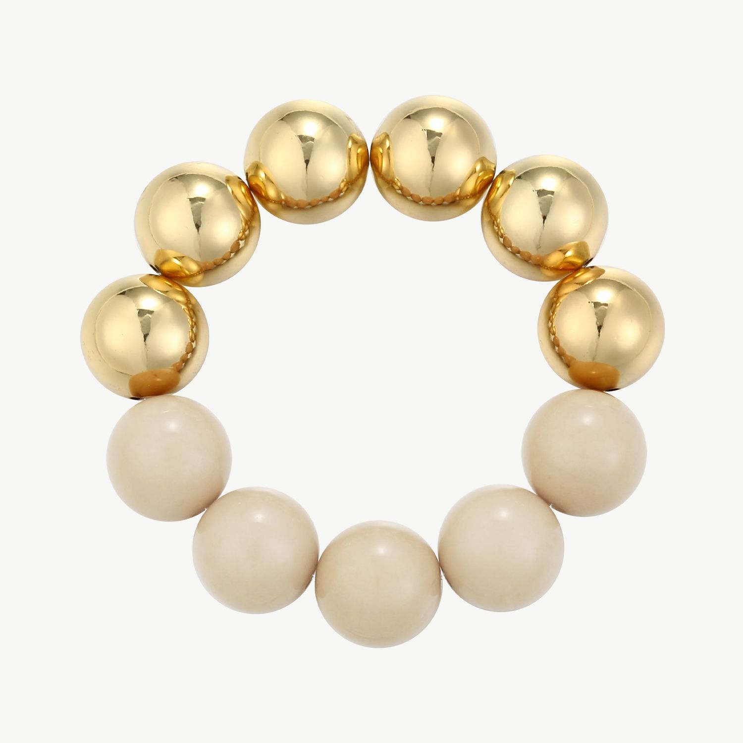 Elastisches Acrylarmband gold / beige