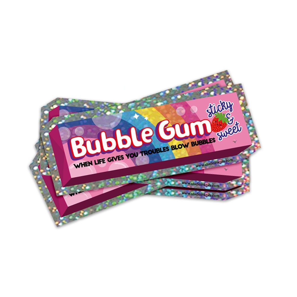 Sticker "Bubble Gum" Glitzer