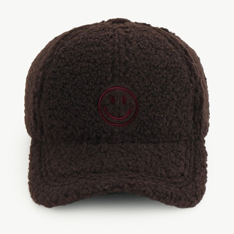 Cap "Smiley" dunkelbraun / Teddy