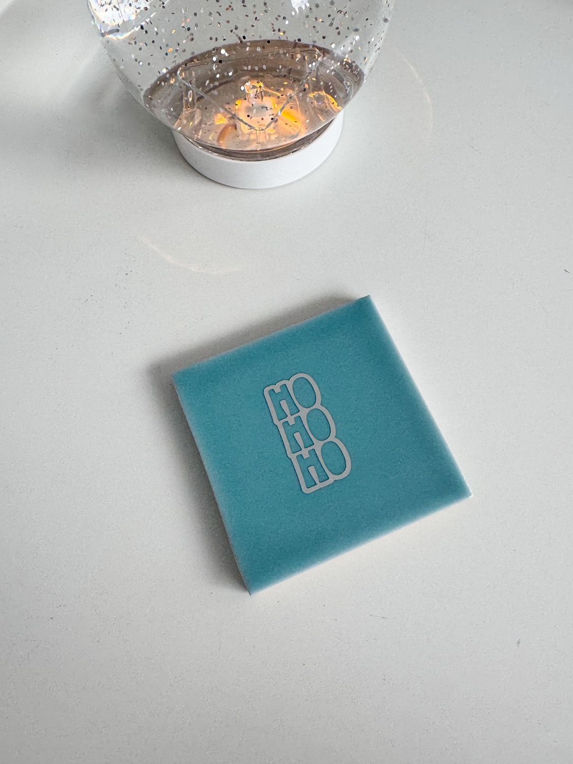 Dekokachel - "Ho Ho Ho" - türkis