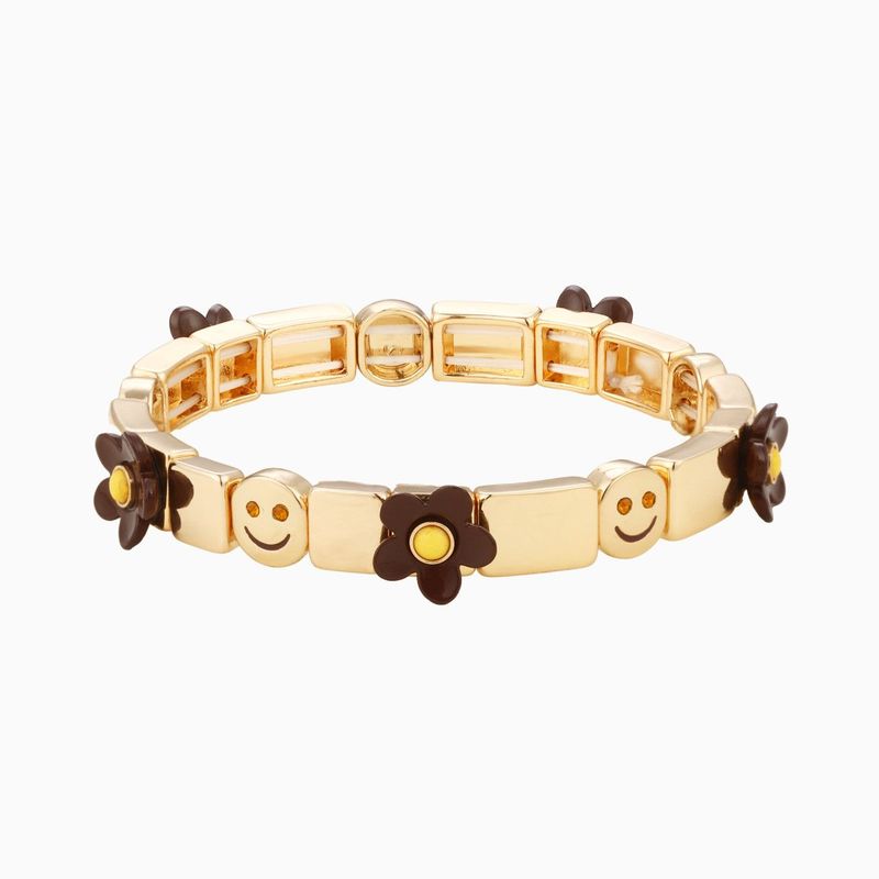 Alloy Gliederarmband gold Blume