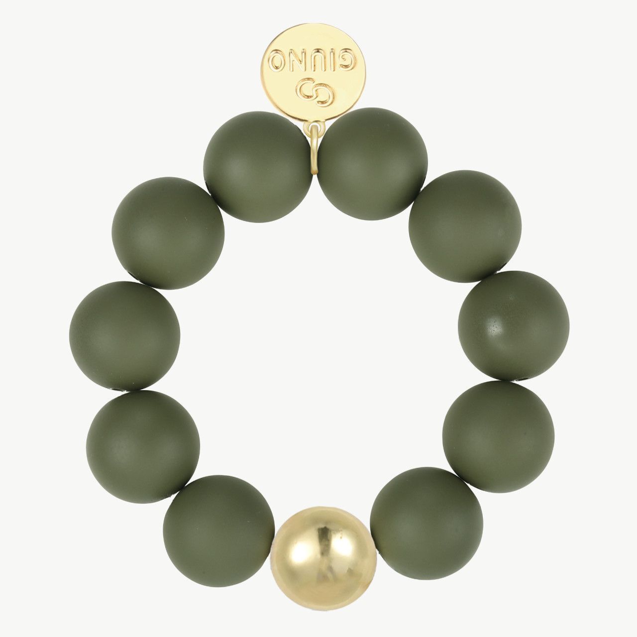 Elastisches Acrylarmband olivgrün