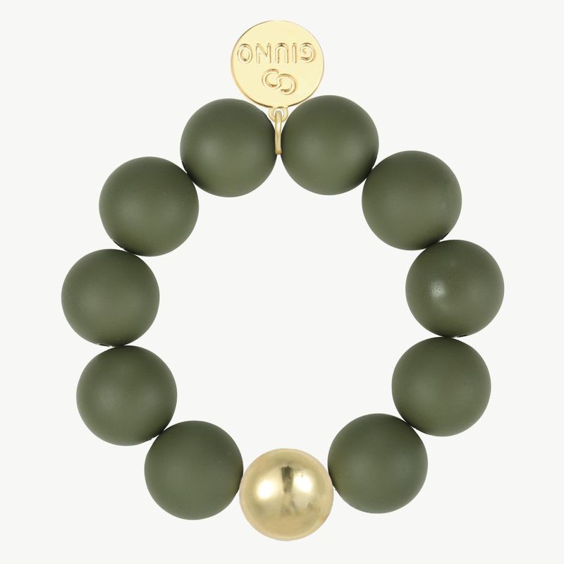 Elastisches Acrylarmband olivgrün