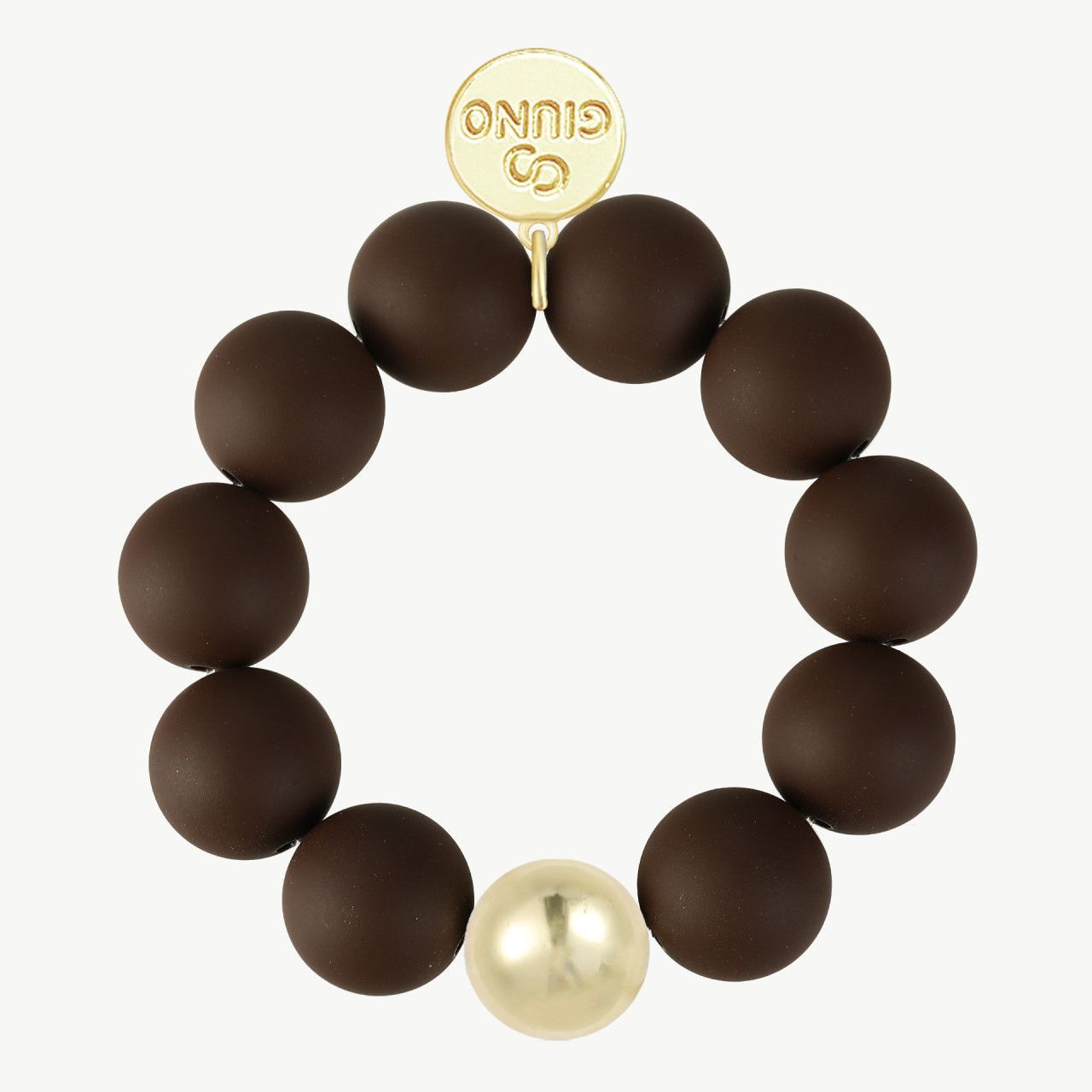 Elastisches Acrylarmband dunkelbraun