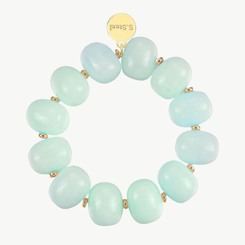 Elastisches Armband aus Acryl türkis