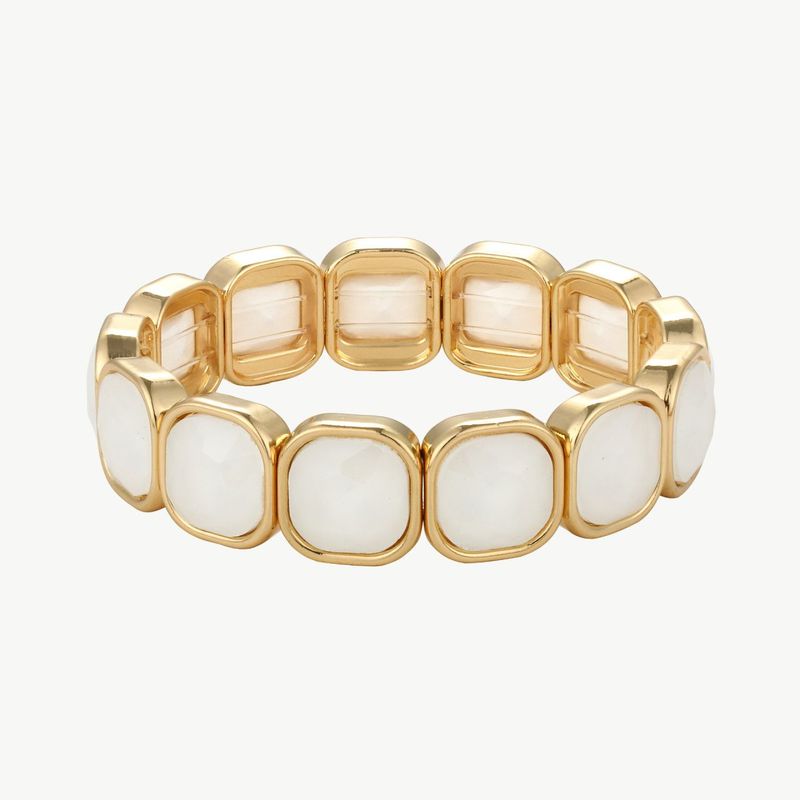 Armband aus Edelsteinlegierung weiß